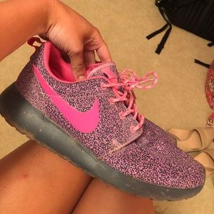 Fun pink and purple Nike athletic shoe size 7.5